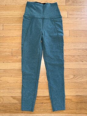 Beyond Yoga Women's Teal High-Rise Performance Leggings